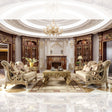 Homey Design HD-2663 Champagne Metallic Gold/Silver Blend 3-Piece Set by Homey Design at Eve Furniture