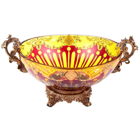 Homey Design HD-3005 Bronze,Amber,Ruby Red,Gold Bowl by Homey Design at Eve Furniture