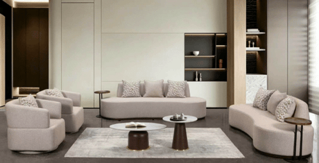Homey Design HD-3280 Beige 3-Piece Living Room Set by Homey Design at Eve Furniture