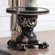 Homey Design HD-328B Ebony Black Antique Gold End Table by Homey Design at Eve Furniture