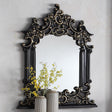 Homey Design HD-328B Ebony Black/Antique Gold Highlights Mirror by Homey Design at Eve Furniture