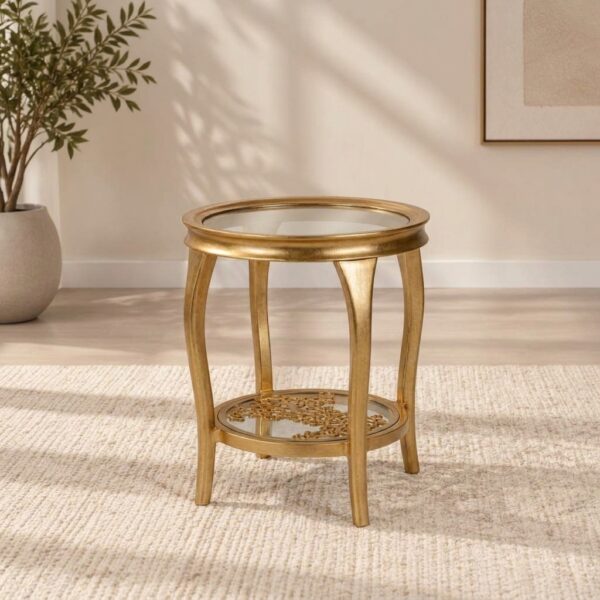 Homey Design HD-6119 Gold End Table by Homey Design at Eve Furniture