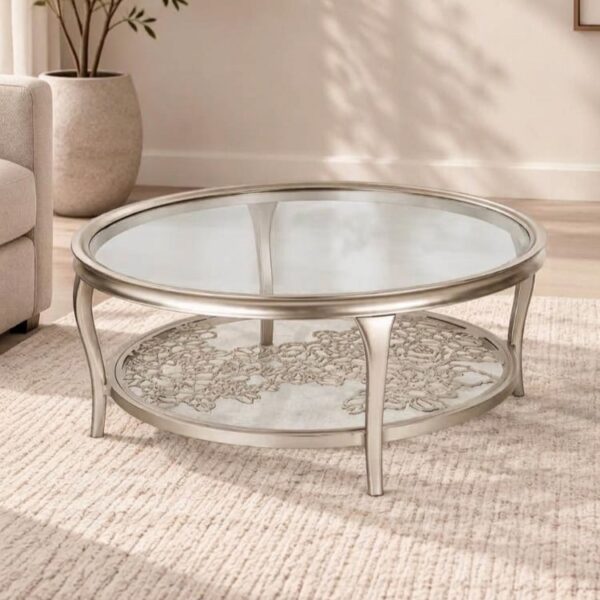 Homey Design HD-6119 Silver Coffee Table
