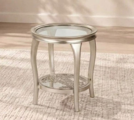 Homey Design HD-6119 SILVER End Table by Homey Design at Eve Furniture