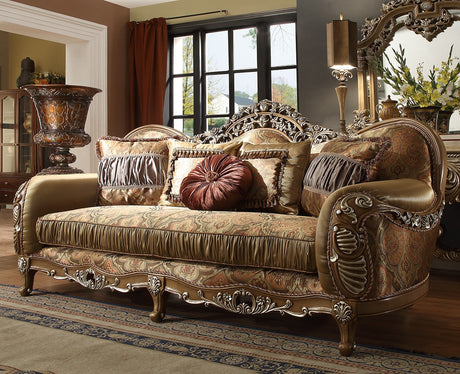 Homey Design HD-622 Antique Brown Sofa by Homey Design at Eve Furniture