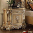 Homey Design HD-7266 Bisque Silver Highlighting Nightstand by Homey Design at Eve Furniture
