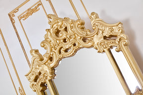 Homey Design HD-8024 Cherry/Metallic Gold Mirror by Homey Design at Eve Furniture