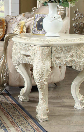 Homey Design HD-8030 Plantation Cove White End Table by Homey Design at Eve Furniture