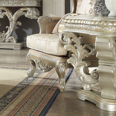 Homey Design HD-8088 Metallic Silver Gold Highlights End Table by Homey Design at Eve Furniture