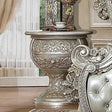 Homey Design HD-8088 Metallic Silver Gold Highlights Nightstand by Homey Design at Eve Furniture