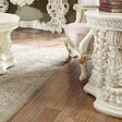Homey Design HD-8089 White Gloss Pastel Highlights End Table by Homey Design at Eve Furniture