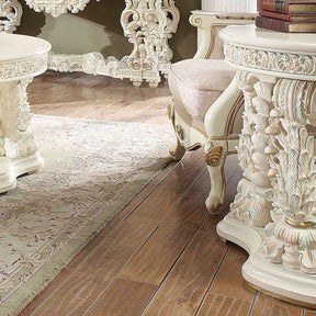 Homey Design HD-8089 White Gloss Pastel Highlights End Table by Homey Design at Eve Furniture
