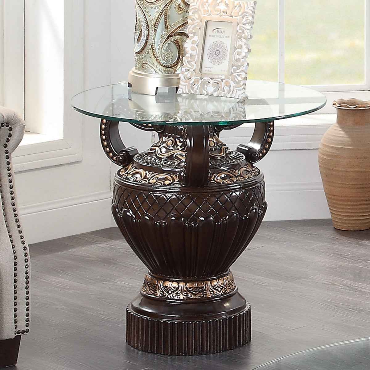 Homey Design HD-8908C Cherry End Table by Homey Design at Eve Furniture