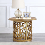 Homey Design HD-8913G Gold 3-Piece Coffee Table Set