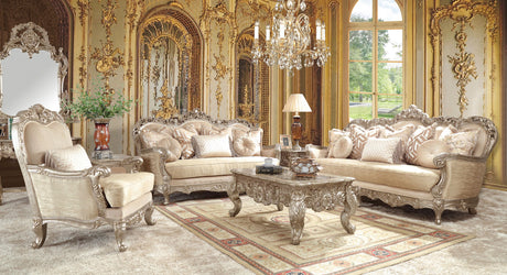Homey Design HD-8925 Metallic Antique Gold with Belle Silver Mix Champagne 3-Piece Set by Homey Design at Eve Furniture
