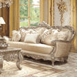 Homey Design HD-8925 Metallic Antique Gold/Belle Silver Mix Champagne Sofa by Homey Design at Eve Furniture
