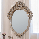 Homey Design HD-9021 Antique Ivory Cherry Inset & Gold Trim Mirror by Homey Design at Eve Furniture