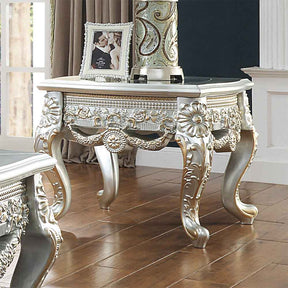 Homey Design HD-905 Belle Silver Gold Highlight End Table by Homey Design at Eve Furniture