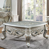 Homey Design HD-905 Belle Silver/Gold Highlight 3-Piece Side Coffee Table Set