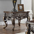 Homey Design HD-905 Cherry Metallic Antique Gold Highlights End Table by Homey Design at Eve Furniture