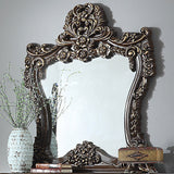 Homey Design HD-905 Cherry/Metallic Antique Gold Highlights Coffee Console Mirror by Homey Design at Eve Furniture