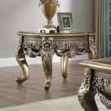 Homey Design HD-905 Perfect Brown Metallic Antique Gold 3-Piece Br Coffee Table Set by Homey Design at Eve Furniture