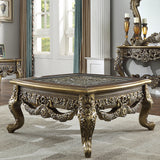 Homey Design HD-905 Perfect Brown Metallic Antique Gold 3-Piece Br Coffee Table Set by Homey Design at Eve Furniture