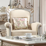 Homey Design HD-91633 Metallic Silver with Antique Gold Highlights 3-Piece French Salon Set by Homey Design at Eve Furniture