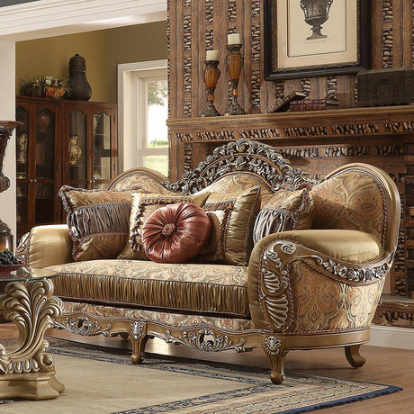 Homey Design HD-L622 Antique Brown Loveseat by Homey Design at Eve Furniture