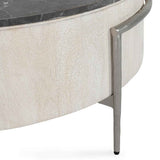 Honor Whitewash/Gray Round Coffee Table by Classic Home at Eve Furniture