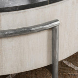 Honor Whitewash/Gray Round Coffee Table by Classic Home at Eve Furniture
