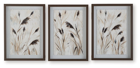 Honslow Brown/Black/White Wall Art (Set of 3) by Ashley at Eve Furniture