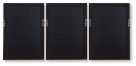 Honslow Brown/Black/White Wall Art (Set of 3) by Ashley at Eve Furniture