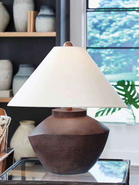 Honsworth Antique Brown Table Lamp by Ashley at Eve Furniture