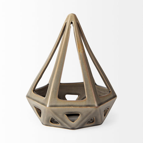Hood Bronze Geometric Ceramic Object by Mercana at Eve Furniture