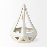 Hood White Geometric Ceramic Object by Mercana at Eve Furniture