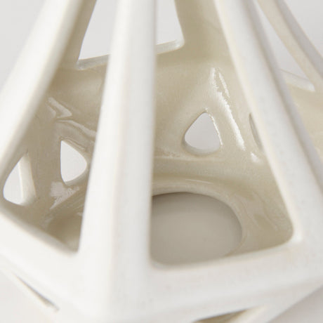 Hood White Geometric Ceramic Object by Mercana at Eve Furniture