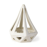 Hood White Geometric Ceramic Object by Mercana at Eve Furniture