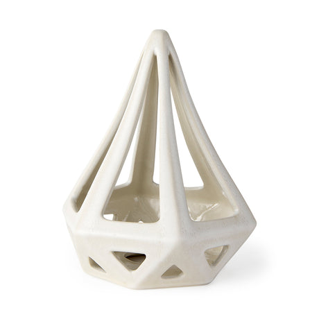 Hood White Geometric Ceramic Object by Mercana at Eve Furniture