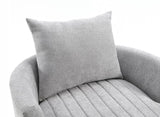 Hoople Light Gray Channel Tufted Swivel Chair by Furniture of America at Eve Furniture