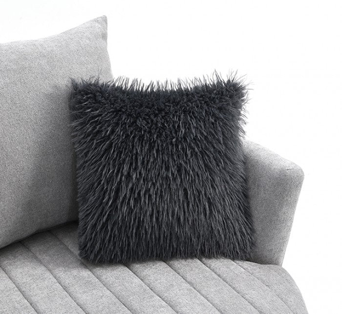 Hoople Light Gray Channel Tufted Swivel Chair by Furniture of America at Eve Furniture