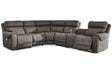 Hoopster Gunmetal 6-Piece Power Reclining Sectional by Ashley at Eve Furniture
