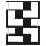 Hoover Black/Chrome 5-Tier Bookcase