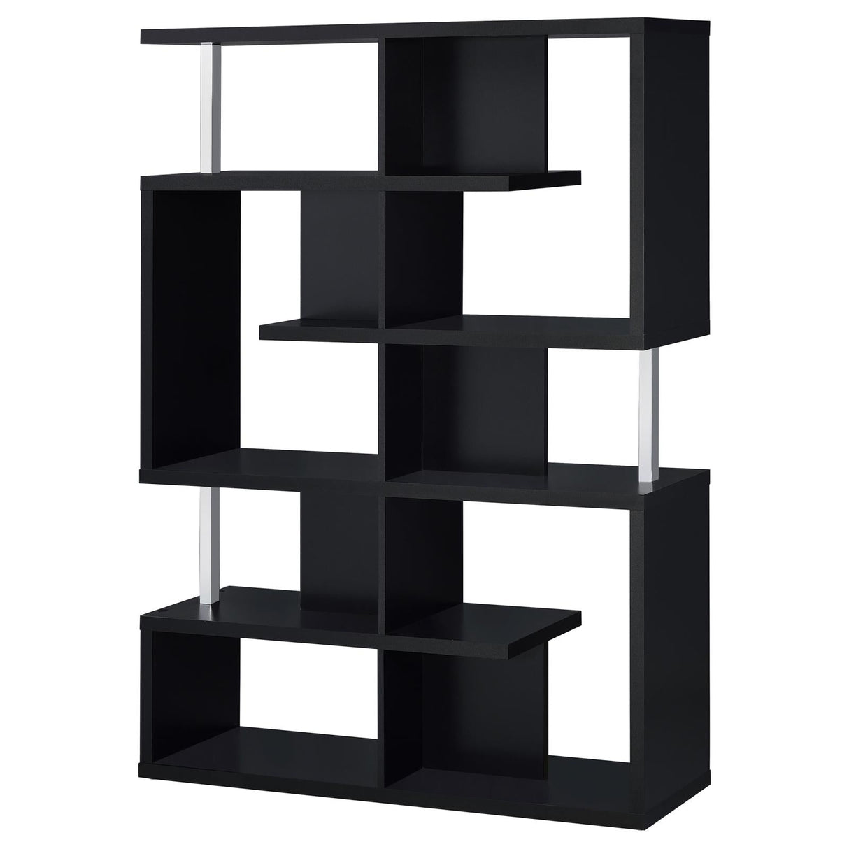 Hoover Black/Chrome 5-Tier Bookcase