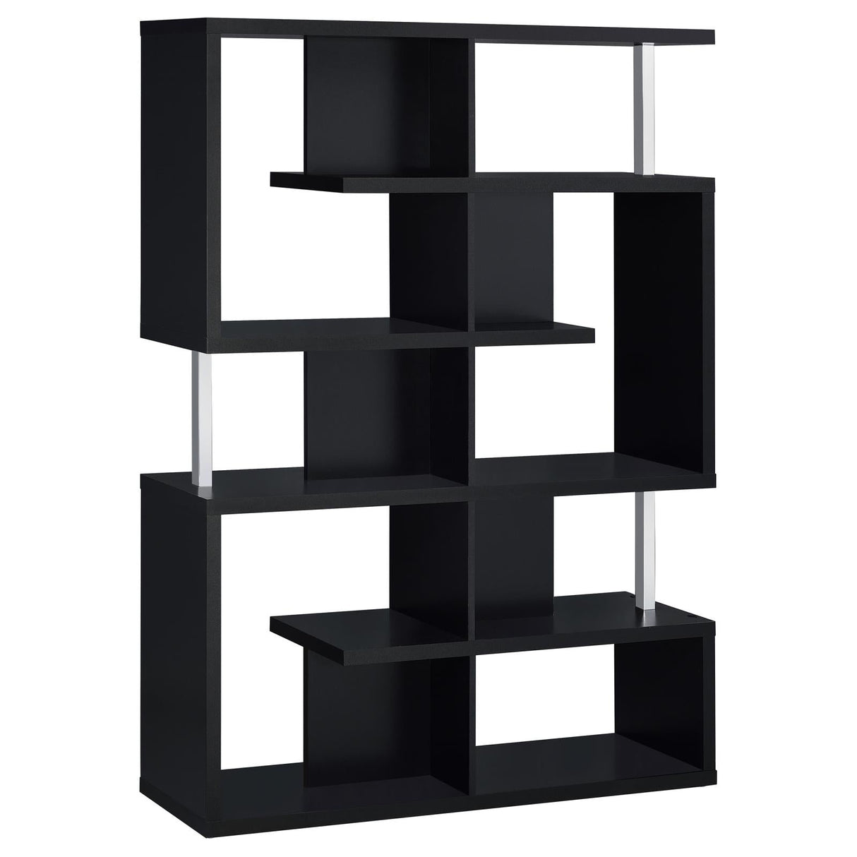 Hoover Black/Chrome 5-Tier Bookcase