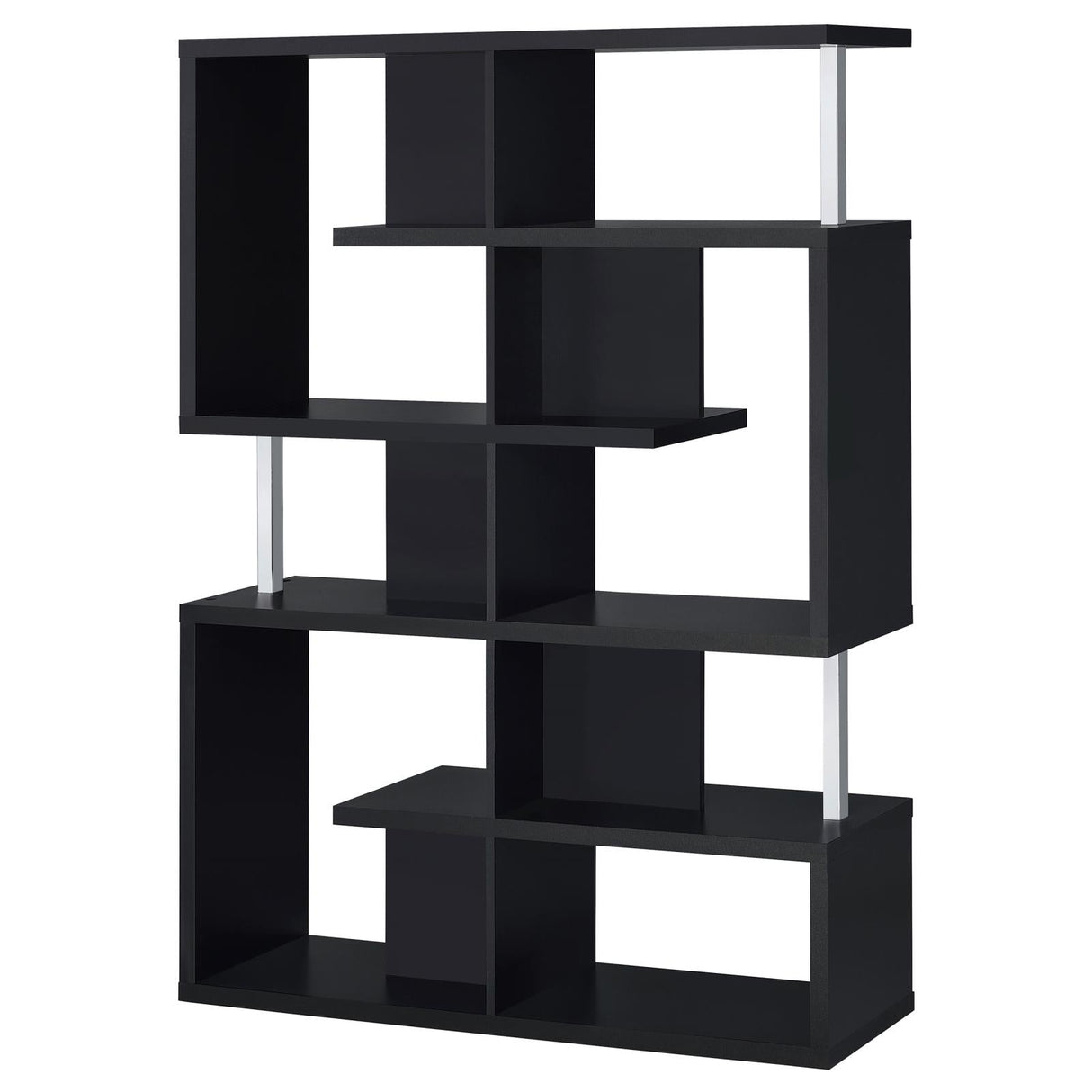 Hoover Black/Chrome 5-Tier Bookcase