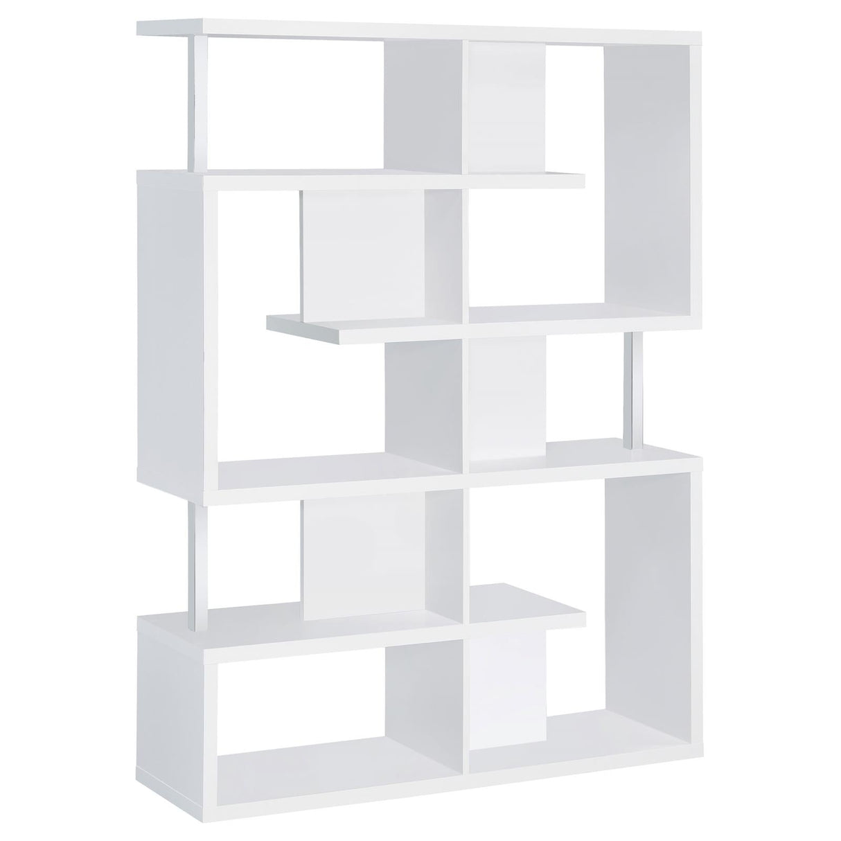 Hoover White/Chrome 5-Tier Bookcase