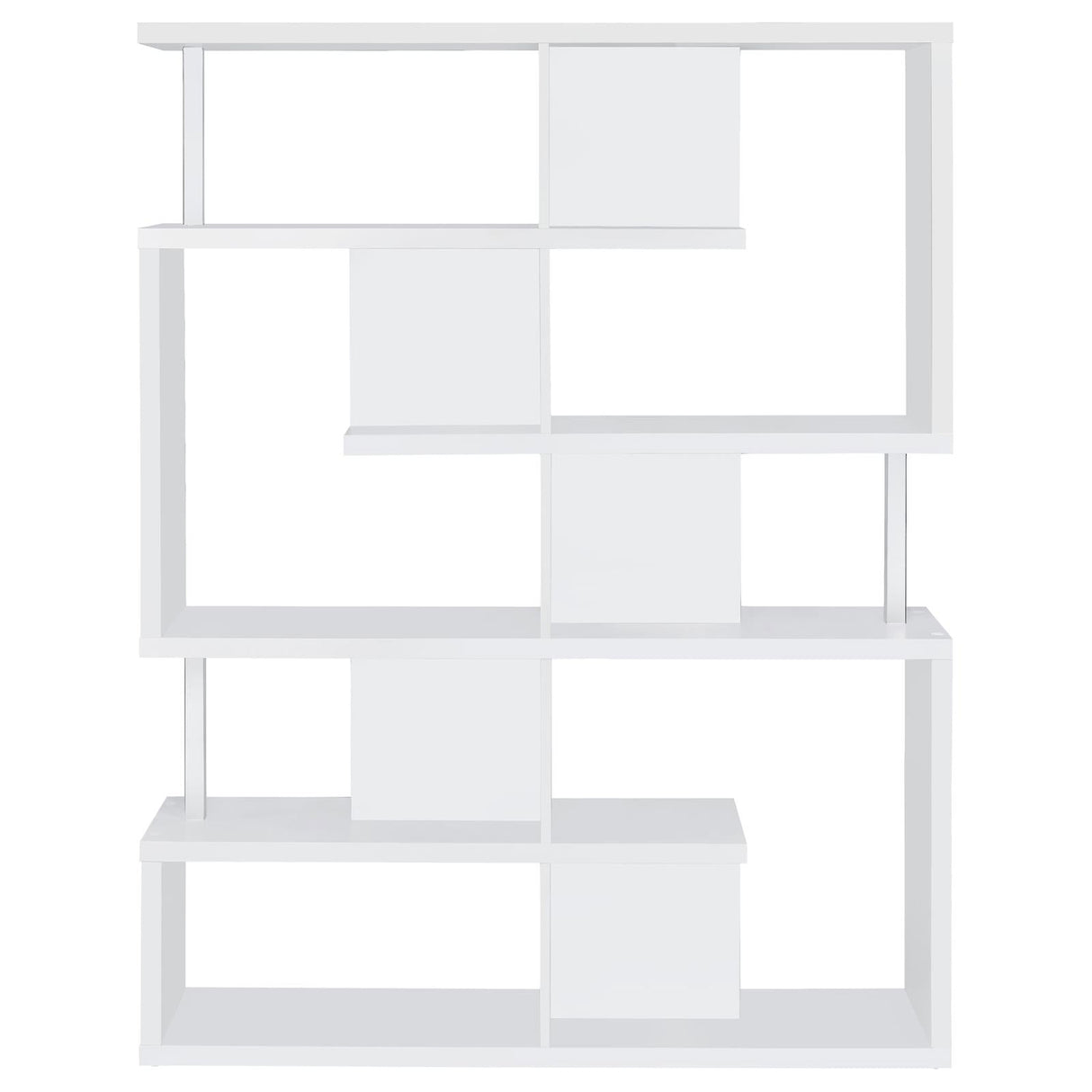 Hoover White/Chrome 5-Tier Bookcase