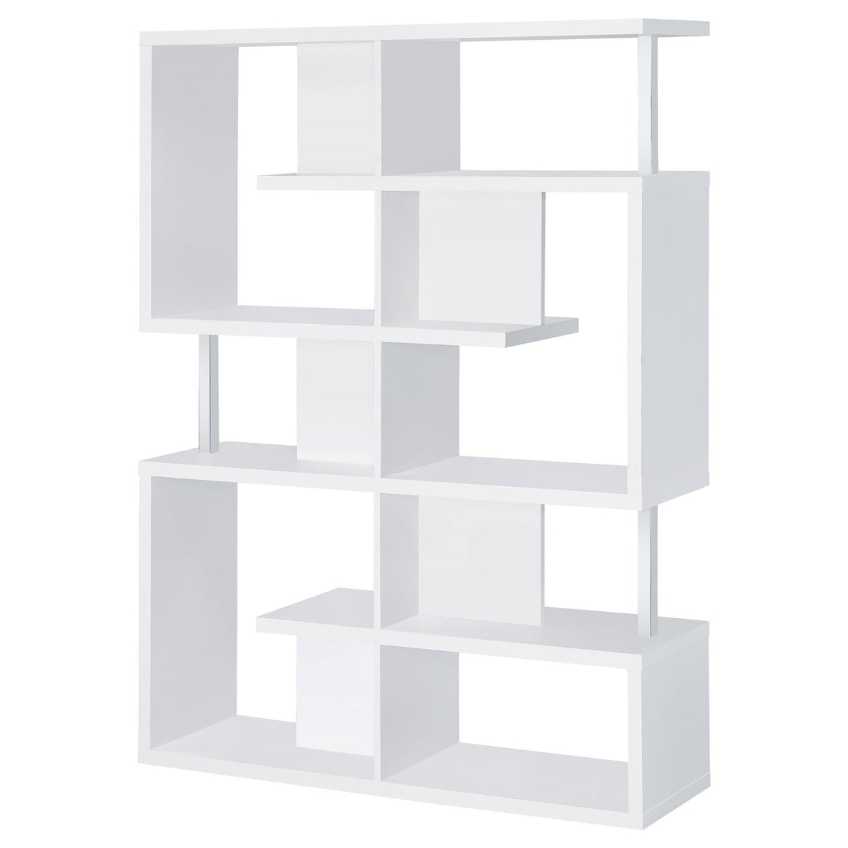 Hoover White/Chrome 5-Tier Bookcase