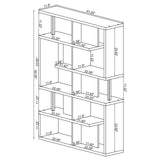 Hoover White/Chrome 5-Tier Bookcase by Coaster at Eve Furniture